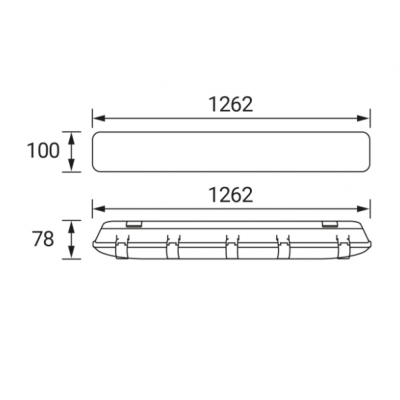 Oprawa pyłoszczelna do tub LED HERMAN FIT LED 2x36W IDEUS (04178)